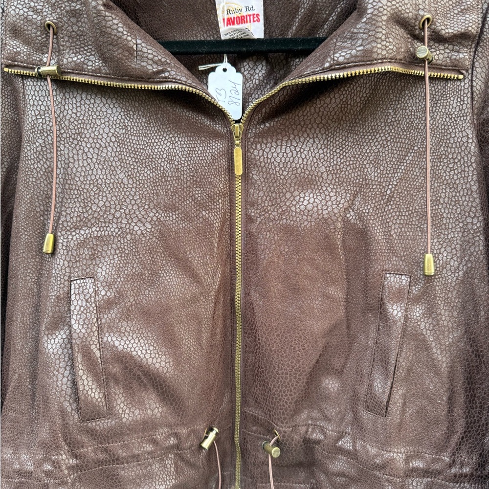 Ruby Rd. Chocolate Leather Jacket - image 5